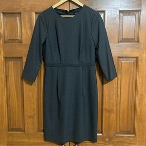 NEW J. Crew Charcoal wool stretch sheath Dress women’s size 8 career office